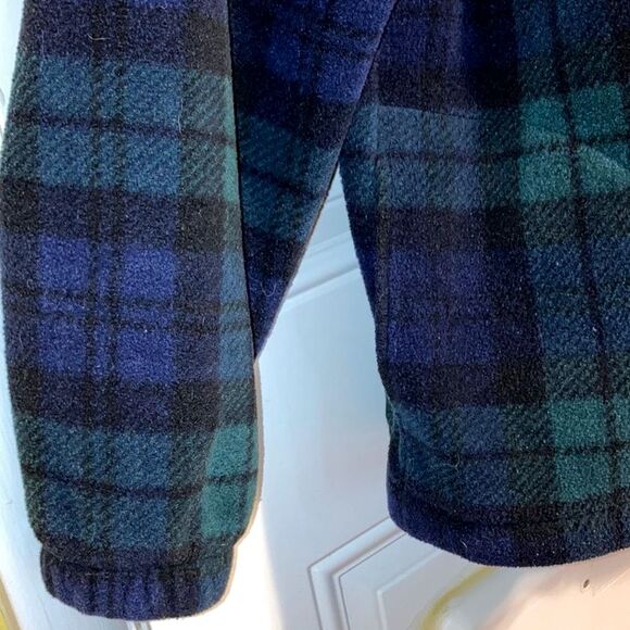 KAREN SCOTT Green Black Fleece Plaid Zippered Jacket with pockets Womens Large - Picture 5 of 10